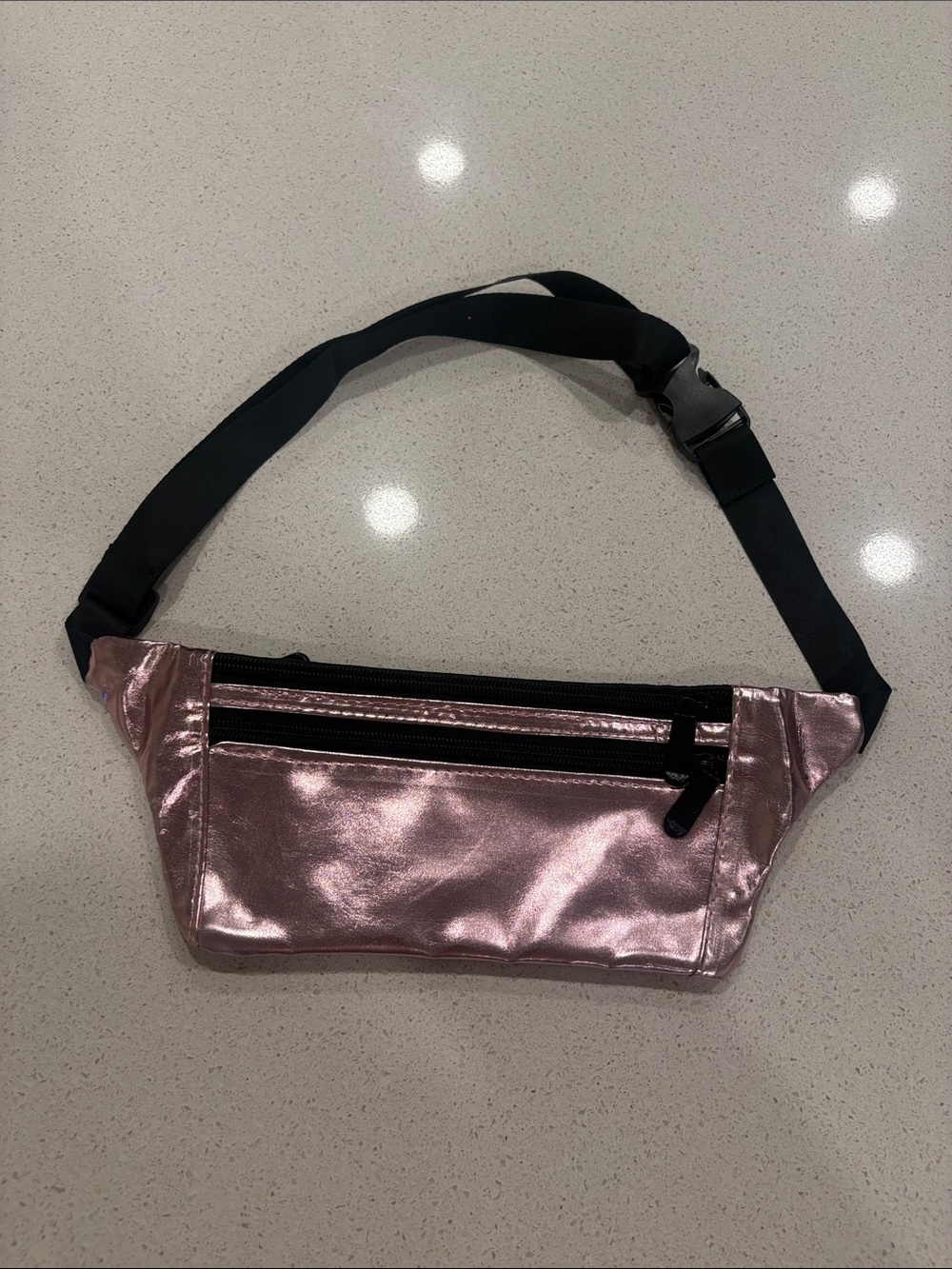 Metallic Rose Gold Fanny Pack
